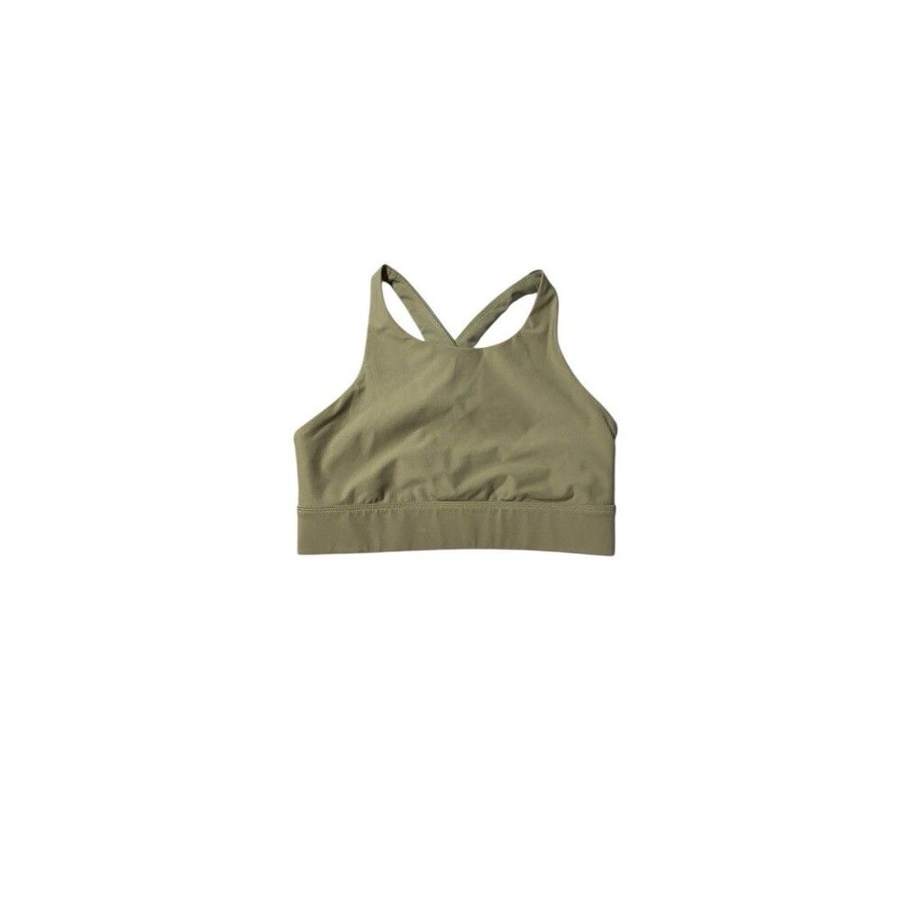 Fabletics No-Bounce Sports Bra in Olive Green Size Small